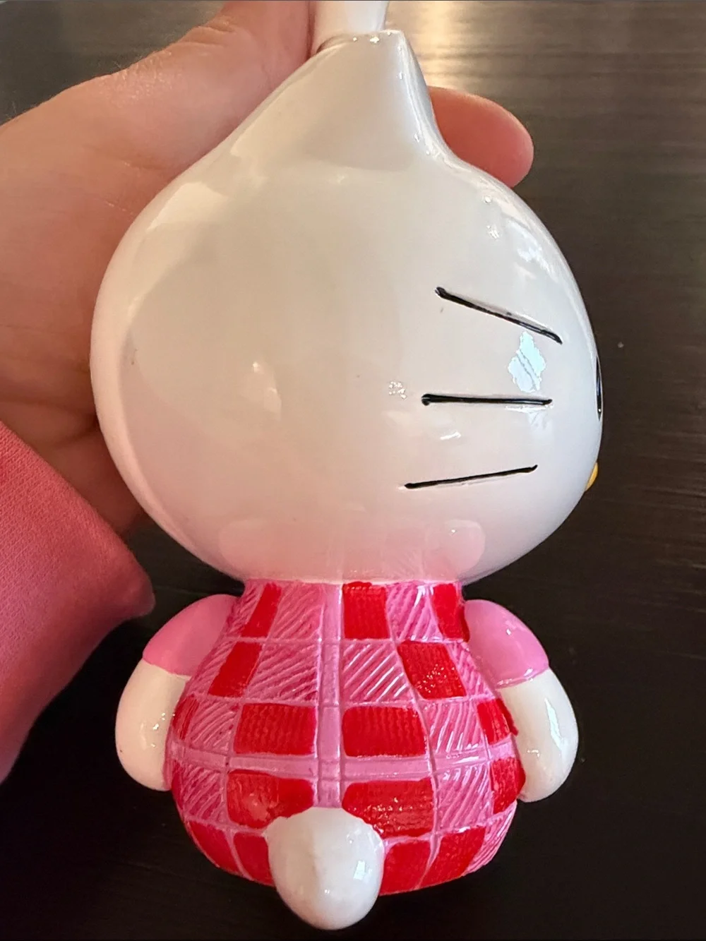 Hello Kitty White Ceramic Soap Dispenser with Pink Red Bow